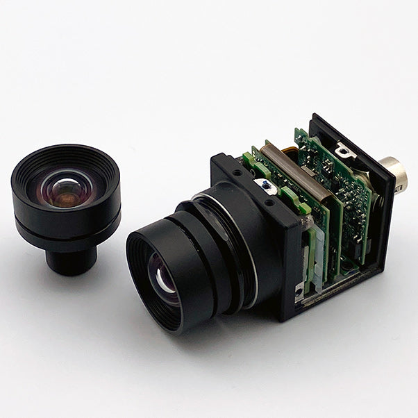 CommonLands CIL081-F1.8-M12NOIR 8mm M12レンズはFLIR IMX226カメラと一緒に写っています。